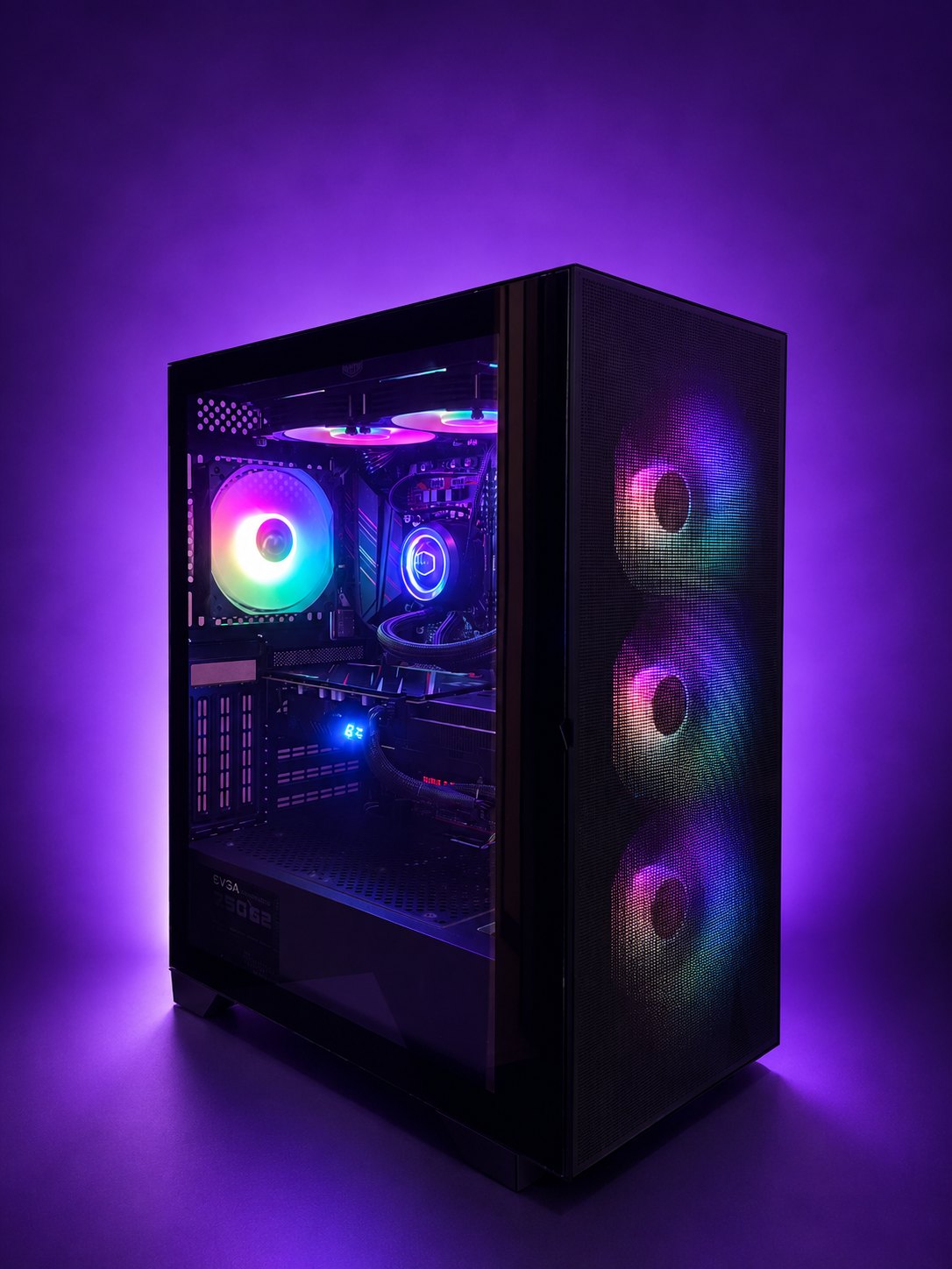 Build gaming nera con illuminazione RGB
